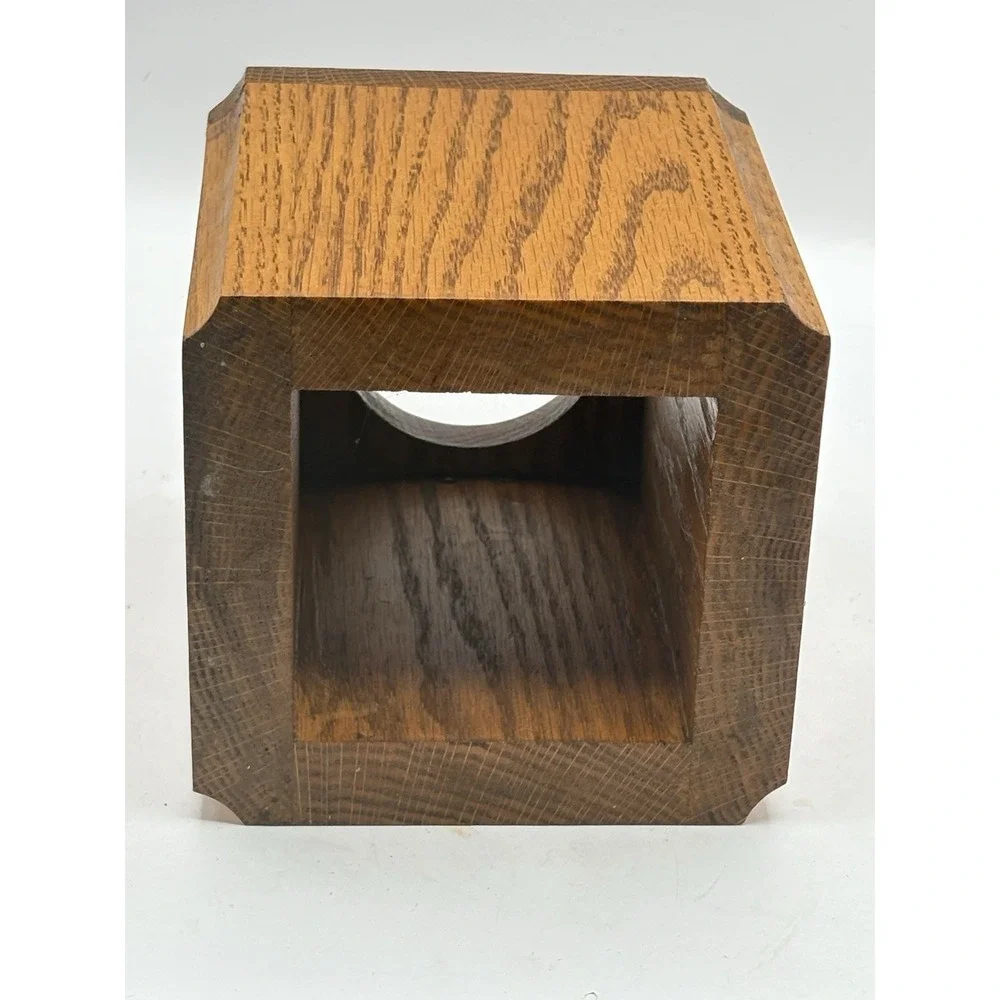 Vintage Oak Wood Tissue Box Dispenser Cover